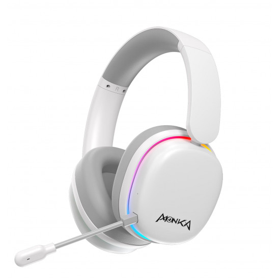 MONKA HG9070W ECHO RS ΑΣΥΡΜΑΤΟ ΑΚΟΥΣΤΙΚΟ, ΒΤ, RGB, ΛΕΥΚΟ