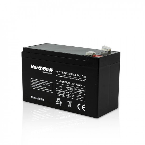 NORTHBAT BATTERY 12V 9Ah (6.3 FASTON)