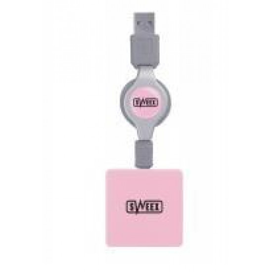 4 Port USB Hub PINK