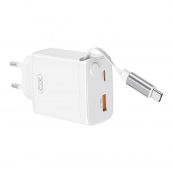XO CE31 ΦΟΡΤΙΣΤΗΣ 30W GAN ME ΑΝΑΣΥΡΟΜΕΝΟ ΚΑΛΩΔΙΟ, 1 ΘΥΡΑ USB, 1 ΘΥΡΑ TYPE-C, ΚΑΛΩΔΙΟ TYPE-C