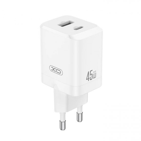 XO CE36, ΦΟΡΤΙΣΤΗΣ ΓΡΗΓΟΡΗΣ ΦΟΡΤΙΣΗΣ, 2 ΘΥΡΕΣ, GAN, 45W, ΛΕΥΚΟΣ