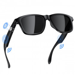 XO E9 SMART AUDIO GLASSES UV PROTECTION SUNGLASSES, ΜΑΥΡΟ