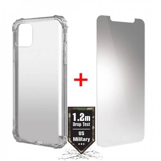 Θήκη Shockproof TPU 1.2m Drop Test Energizer με Τζαμάκι Προστασίας για Apple iPhone 11 Διάφανη 34483