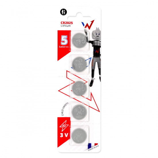 Buttoncell Lithium Wonder CR2025 3V Τεμ. 5 46421