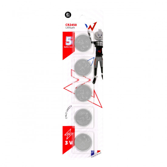 Buttoncell Lithium Wonder CR2450 3V Τεμ. 5 46424