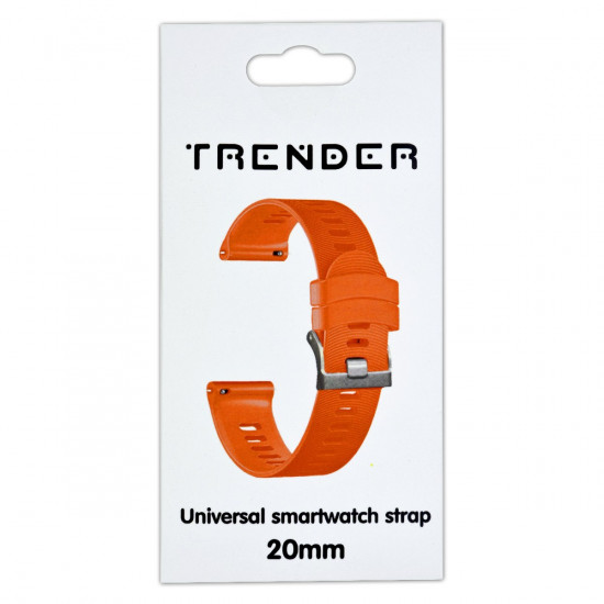 Ανταλλακτικό Λουράκι Trender TR-SL20OR Σιλικόνης 20mm Πορτοκαλί 36203