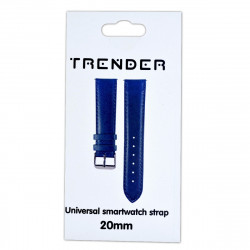Ανταλλακτικό Λουράκι Trender TR-FX20BL Δερματίνη 20mm Μπλέ 36178