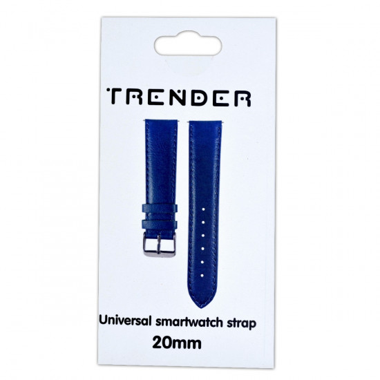 Ανταλλακτικό Λουράκι Trender TR-FX20BL Δερματίνη 20mm Μπλέ 36178