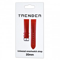 Ανταλλακτικό Λουράκι Trender TR-FX20RD Δερματίνη 20mm Κόκκινο 36180
