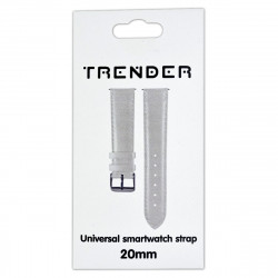 Ανταλλακτικό Λουράκι Trender TR-FX20WH Δερματίνη 20mm Λευκό 36181