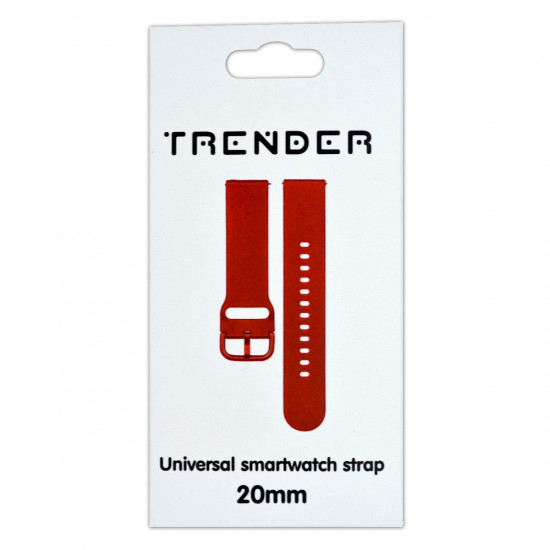 Ανταλλακτικό Λουράκι Trender TR-SP20RD Sport 20mm Κόκκινο 36189