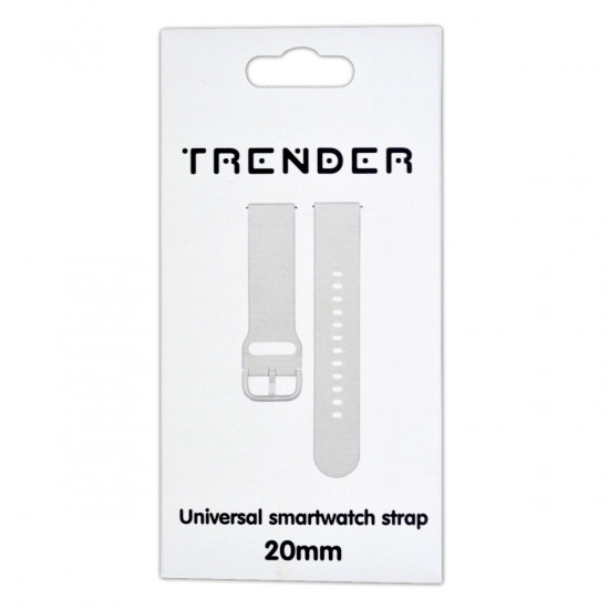 Ανταλλακτικό Λουράκι Trender TR-SP20WH Sport 20mm Λευκό 36190