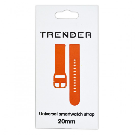 Ανταλλακτικό Λουράκι Trender TR-SP20OR Sport 20mm Πορτοκαλί 36192