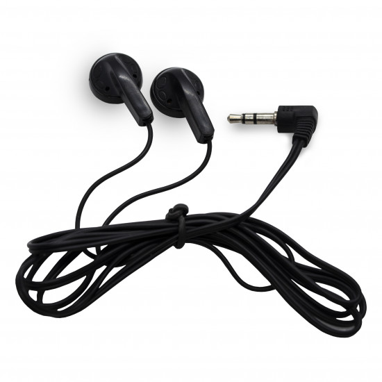 Hands Free 3.5mm Χωρίς Μικρόφωνο Κατάλληλα για Διαλέξεις και Ηχητικές Ξεναγήσεις 1.2m Μαύρα 46274