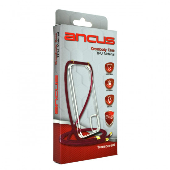 Θήκη Συσκευασίας Blister για Θήκη Ancus Crossbody Διάφανη με Κόκκινο Λουράκι 18.1x9.5x2cm 46450