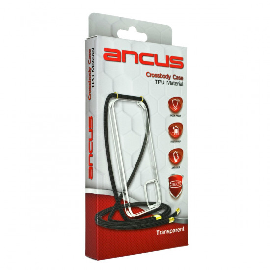 Θήκη Συσκευασίας Blister για Θήκη Ancus Crossbody Διάφανη με Μαύρο Λουράκι 18.1x9.5x2cm 46451