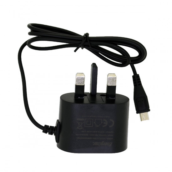 Φορτιστής Ταξιδίου Energizer με Micro USB 0.5A 2.5W  Μαύρος με UK Plug  Bulk 46891