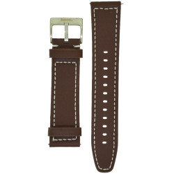Ανταλλακτικό Watchband Hoco 20mm Universal Καφέ Δερματίνη με Ασημί Αγκράφα 46948