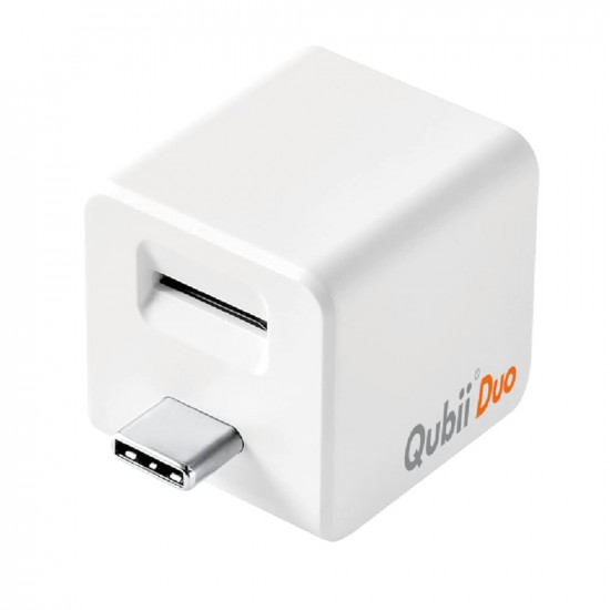 Auto-Backup Αντάπτορας Qubii Duo USB-C Συμβατό με Android και iOS για Αρχεία, Επαφές και Social Media Λευκός 39104