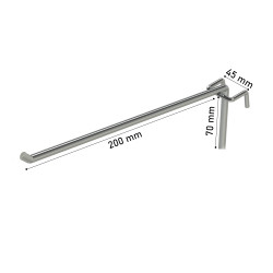 Γάντζος Μονός 20cm Μεταλλικός Πλέγματος 47904