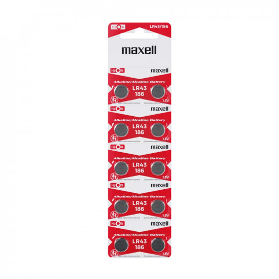 Buttoncell Maxell LR43-AG12-V12GA-RW84-LR1142 Τεμ. 10 50691