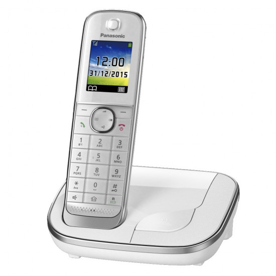 Ασύρματο Ψηφιακό Τηλέφωνο Panasonic KX-TGJ310GRW Λευκό με Υποδοχή Hands Free Λειτουργία Διακοπής Ρεύματος και Baby Monitor 36528