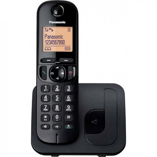 Ασύρματο Ψηφιακό Τηλέφωνο Panasonic KX-TGE250 EU με Πλήκτρο Αποκλεισμού Κλήσεων και Ανοιχτή Ακρόαση Μαύρο 46431