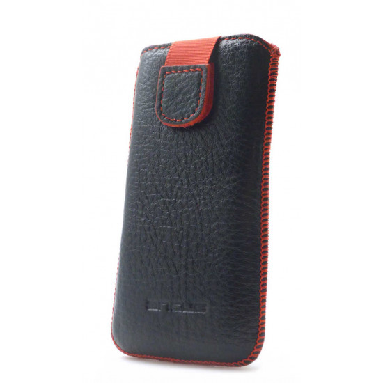 Θήκη Protect Ancus για Apple iPhone SE 5 5S 5C Nokia 105 TA-1174 και Huawei Y360 Δέρμα Μαύρη με Κόκκινη Ραφή 02422
