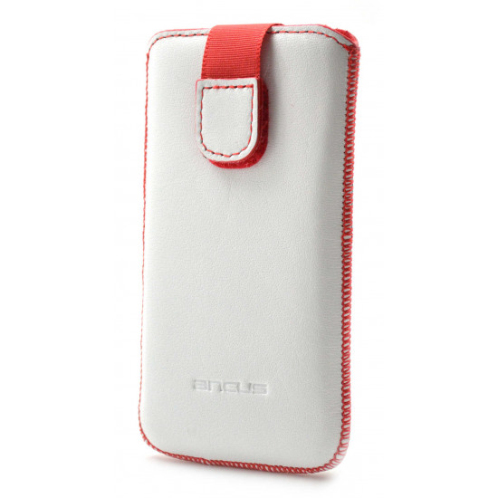 Θήκη Protect Ancus για Samsung A3 A300F Lenovo S750 and Xperia Z3 Z5 Old Leather Λευκή με Κόκκινη Ραφή 04108