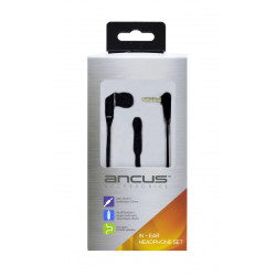 Hands Free Ancus Loop in-Earbud Mono 3.5mm για Apple-Samsung-HTC-Sony Μαύρο με Καλώδιο Πλακέ, Πλήκτρο Απάντησης 11688