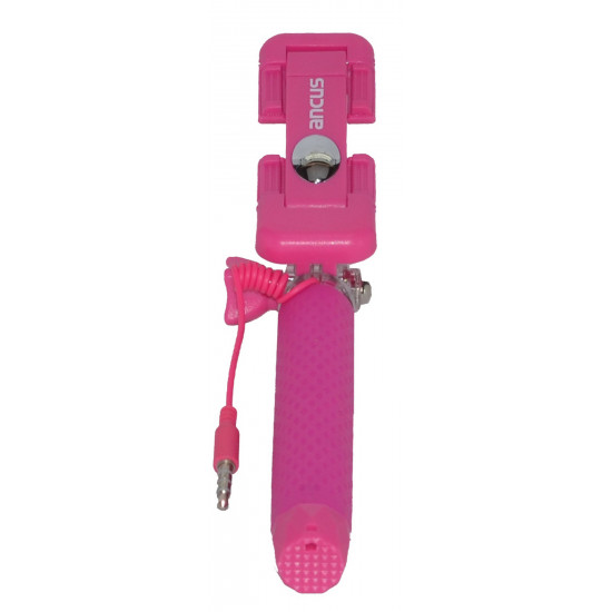 Selfie Stick Ancus Colour Μώβ με Καλώδιο Jack 3.5mm (Μήκος Κονταριού 13.5cm, Μήκος Ανοίγματος 65cm) 14098