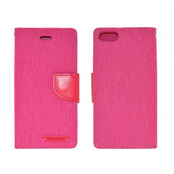 Θήκη Book Goospery Canvas Diary για Apple iPhone 6/6S Ρόζ by Mercury 16543