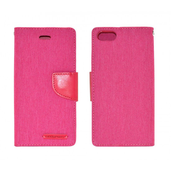 Θήκη Book Goospery Canvas Diary για Apple iPhone 6/6S Ρόζ by Mercury 16543