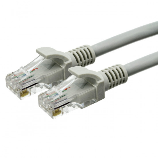 Καλώδιο Δικτύου Jasper Cat 6 UTP CCA 1m Γκρί Patch Cord 18032