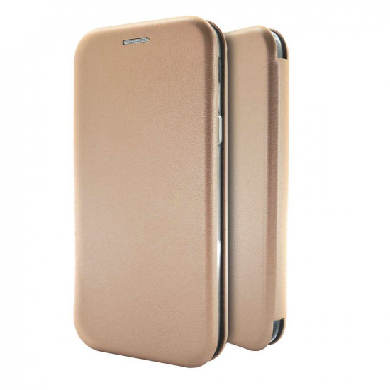 Θήκη Book Ancus Magnetic Curve για Apple iPhone XR TPU Ροζ - Χρυσαφί 23331