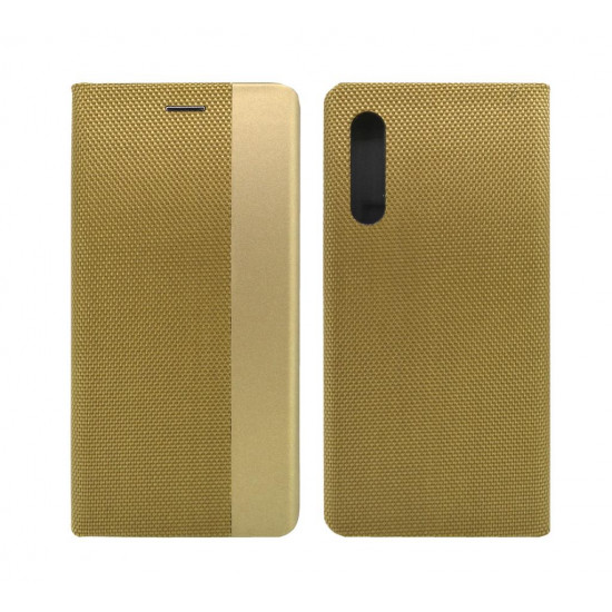 Θήκη Book Ancus Magnetic Canvas για Xiaomi Mi 9 TPU Χρυσαφί 25533