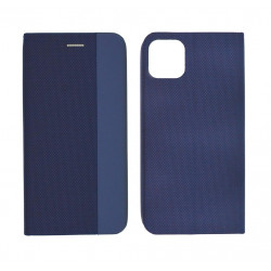Θήκη Book Ancus Magnetic Canvas για Apple iPhone 11 Pro TPU Σκούρο Μπλε 26201