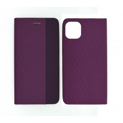 Θήκη Book Ancus Magnetic Canvas για Apple iPhone 11 Pro Max TPU Μωβ 26209