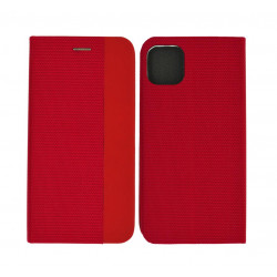 Θήκη Book Ancus Magnetic Canvas για Apple iPhone 11 Pro Max TPU Κόκκινη 26408