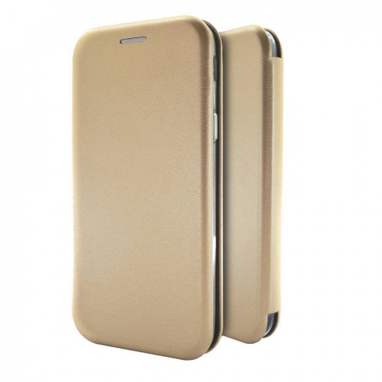 Θήκη Book Ancus Magnetic Curve για Apple iPhone 12 Mini TPU Χρυσαφί 28915