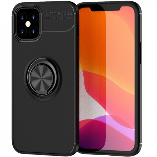 Θήκη Ancus Autofocus Shockproof με Ring Holder για Apple iPhone 12 Pro Max Μαύρη 28956