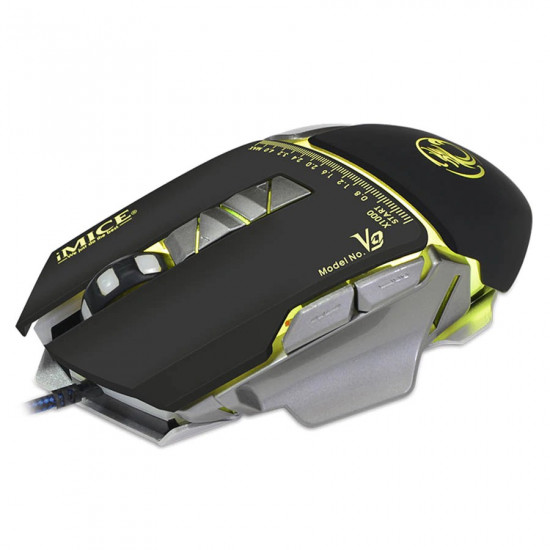 Ενσύρματο Ποντίκι iMICE V9 Gaming 7D με 7 Πλήκτρα, 2400 DPI, Multimedia και LED Φωτισμό. Μαύρο-Γκρι 29964