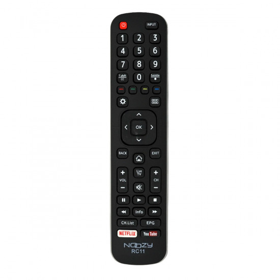 Τηλεχειριστήριο Noozy RC11 για Τηλεοράσεις Hisense Άμεσης Αντικατάστασης χωρίς Προγραμματισμό 30116