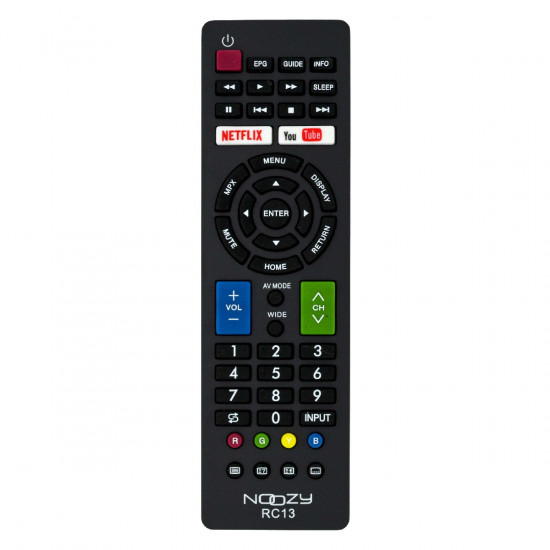 Τηλεχειριστήριο Noozy RC13 για Τηλεοράσεις Sharp Άμεσης Αντικατάστασης χωρίς Προγραμματισμό 30118