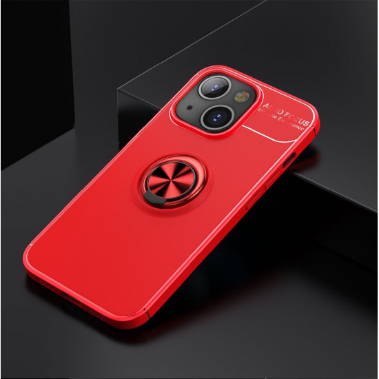 Θήκη Ancus AutoFocus Shock Proof με Ring Holder για Apple iPhone 13 mini  Κόκκινο 33099