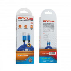 Καλώδιο Σύνδεσης και Φόρτισης Ancus Flow Plus E54 USB σε USB-C 2.0A  και Braided Καλώδιο Μπλέ 1m Με 5 Χρονια Εγγύηση 35163