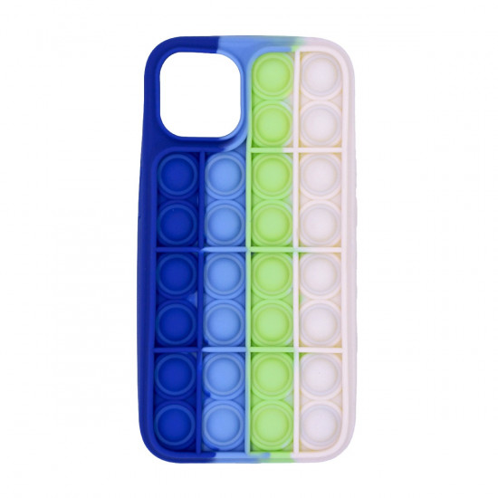 Θήκη Ancus TPU Pop It για Apple iPhone 13/ iPhone 14 Μπλέ Γαλάζιο Πράσινο Λευκό 35699