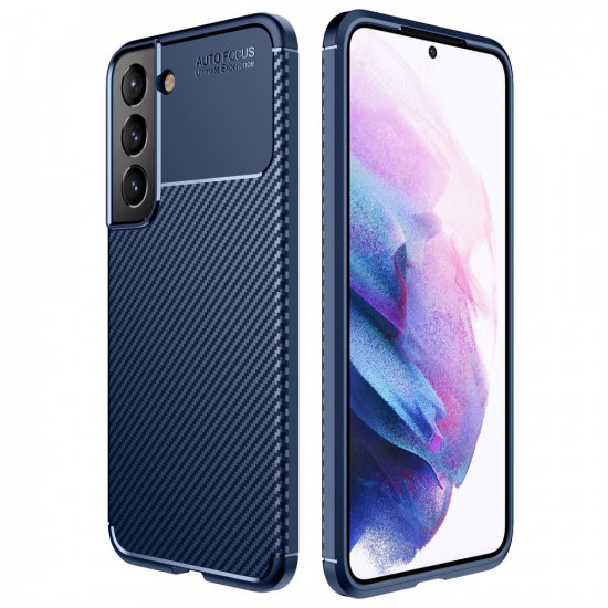 Θήκη Ancus AutoFocus Carbon Fiber για Samsung SM-S906 Galaxy S22+ 5G Μπλέ 36446