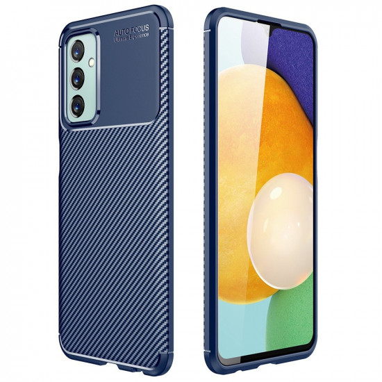 Θήκη Ancus AutoFocus Carbon Fiber για Samsung M13 M135 M23 M236 Μπλέ 36448