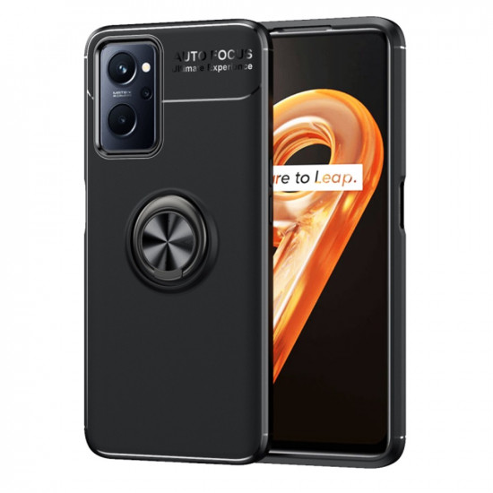 Θήκη Ancus AutoFocus Shock Proof με Ring Holder για Realme 9i Μαύρη 36515